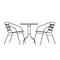 Flash Furniture Lila 23.5in Square Glass Top Metal Table with 2 Bronze Aluminum Slat Stack Chairs TLH-0731SQ-017CBZ2-GG - alternate 8